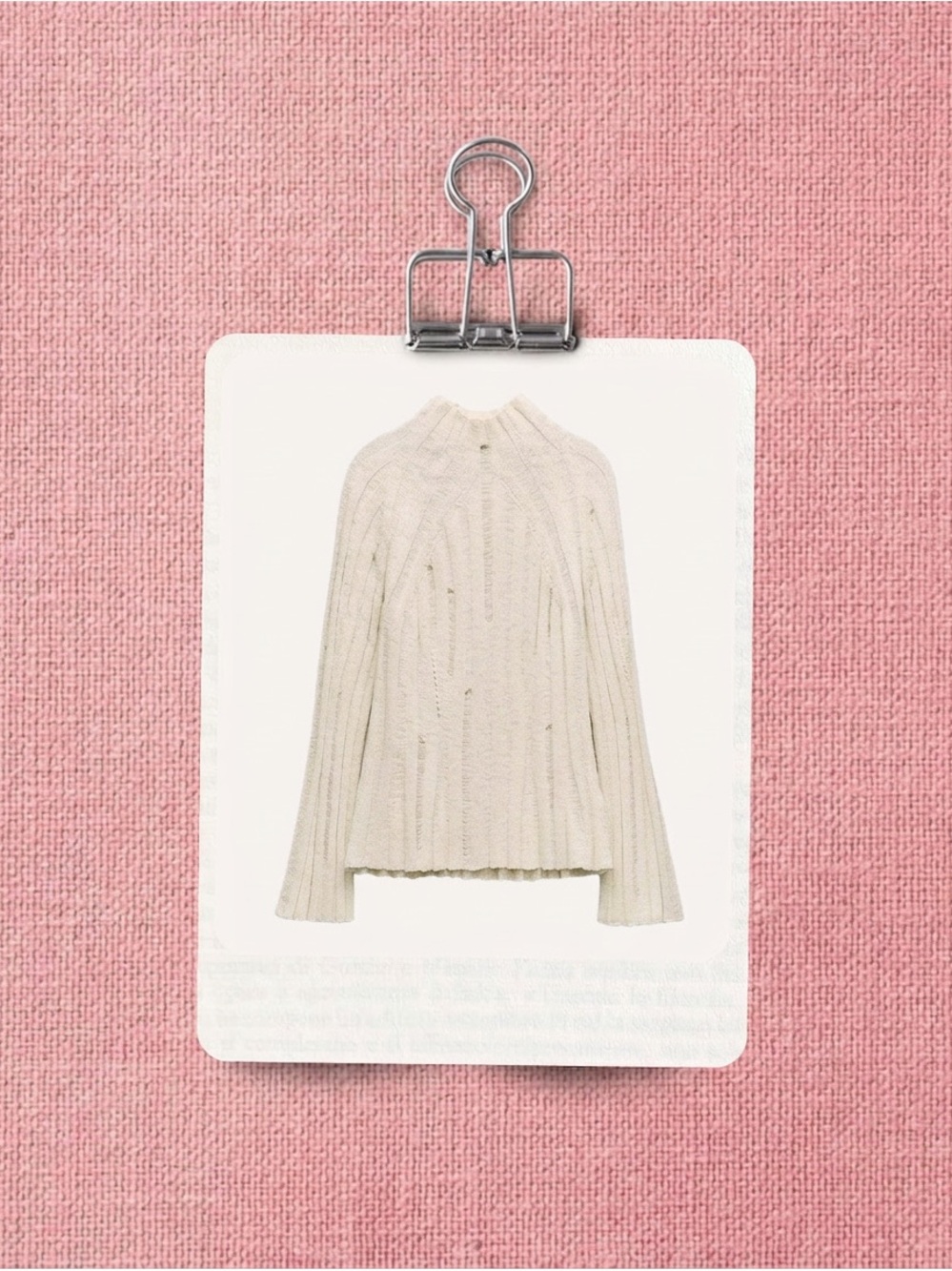 Ribbed knit Cream Sweater